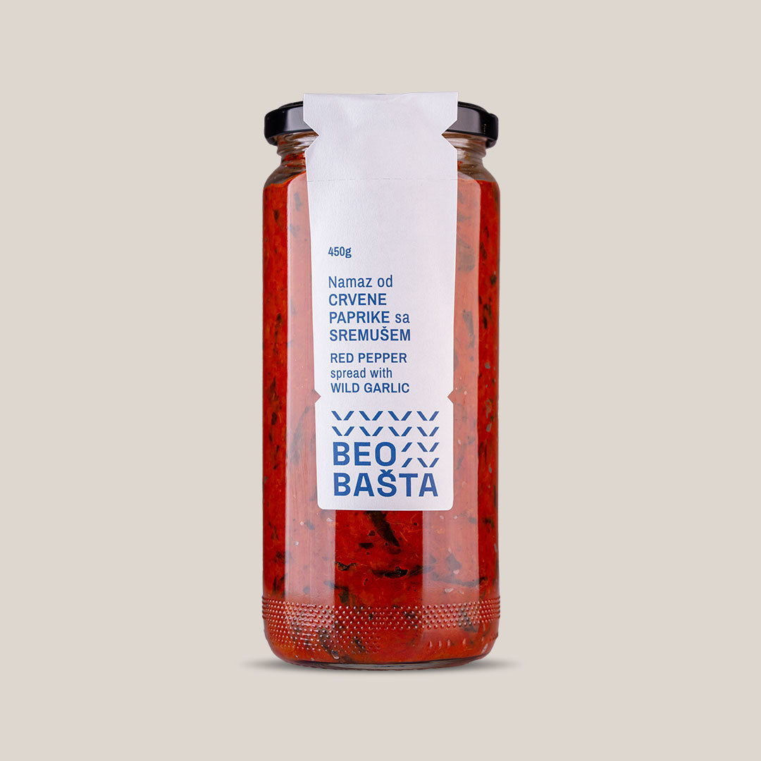 Namaz od pečene paprike sa sušenim sremušem